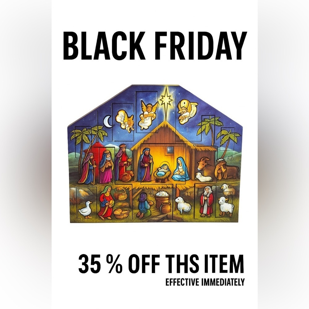 Traditions by Department 56 Wooden Nativity Advent Calendar Christmas Keepsakebf